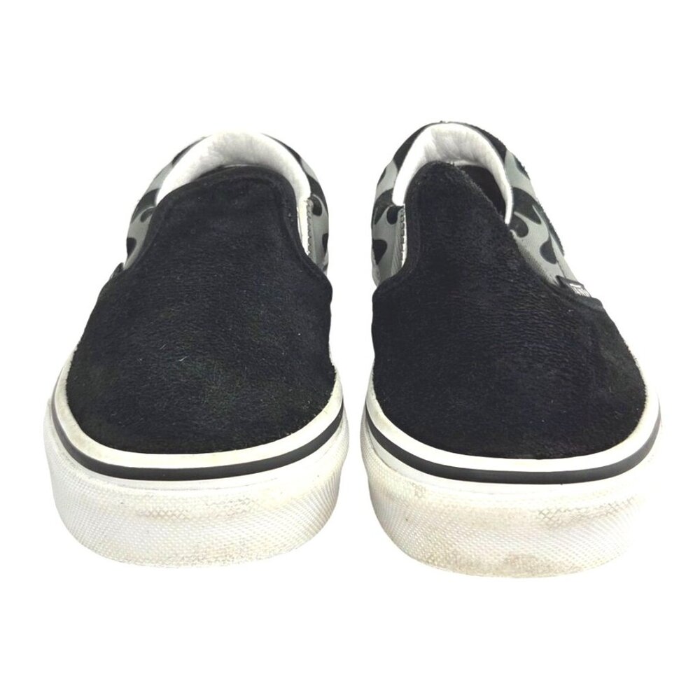 Vans Suede Flame Classic Slip-on Black Grey Skate Street Sneakers Kid's 12.5 - Picture 4 of 8
